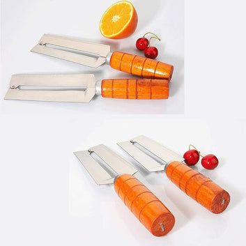 PEELING KNIFE STAINLESS STEEL NON SLIP WOODEN HANDLE